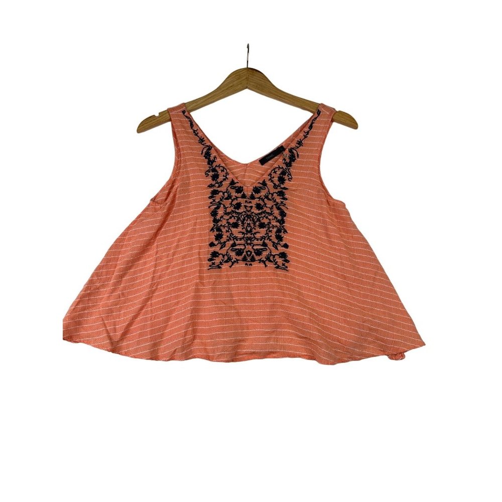 THML Striped Tank sz Small Orange